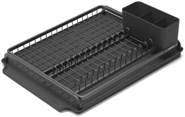 Brabantia Dish Drying Rack, Dark Grey, Large (38.5 x 49 cm)