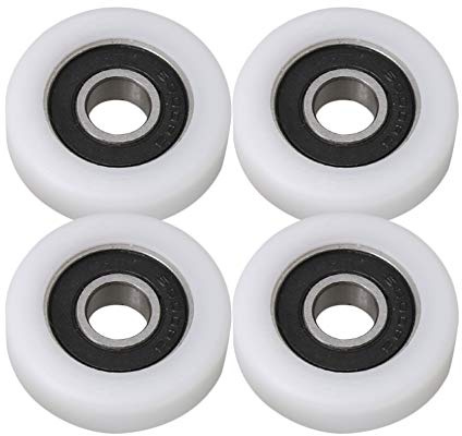 36x10x10.5mm Weiß 6000ZZ Lager Flache Kugellager Führungsrolle Räder Rolle 97 KG Tragende Möbelrolle Packung mit 4