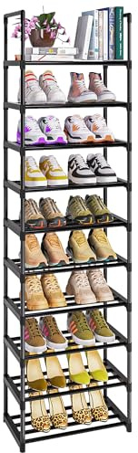 OYREL Shoe Rack, Sturdy Metal Shoe Rack Organizer,Narrow Shoe Racks for Closets,Shoes Rack,Shoe Stand,Shoe Shelf