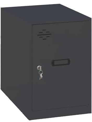 Simonrack Casier Vestiaire Metallique Petit, 475x400x500 mm, Armoire Metallique Petit, Comprend la Clé, Anthracite - Simonlocker