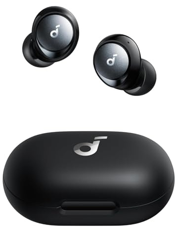 Soundcore by Anker Space A40 Auto-Adjustable Active Noise Cancelling Wireless Earbuds, Reduce Noise by Up to 98%, 50H Playtime, Hi-Res Sound, Comfortable Fit, App Customization(Renewed)