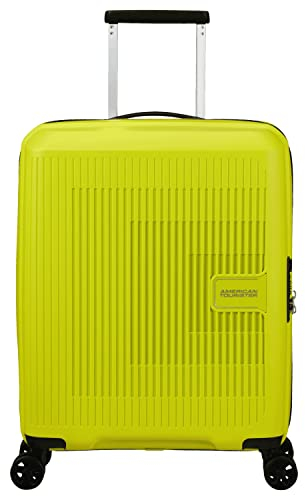American Tourister Aerostep - Spinner S, Erweiterbarer Handgepäck, 55 cm, 36/40 L, Grün (Light Lime)