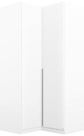 Rauch Möbel Alabama, Kleiderschrank für Schlafzimmer, Kinderzimmer, Wohnzimmer, Garderobe, Flur, Eckschrank 2-türig, Farbe Weiß, Breite 100 cm
