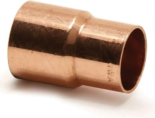 BESCO Reduzierstück aus Kupfer - Reduziernippel Hochdruckfest - Pressfitting Resistent Gegen Hohe Temperaturen - Lötfitting - DVGW geprüft - (35x18mm) (Nypel red. 35x18)
