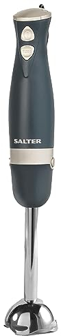Salter Marino Immersion Hand Blender - 600W Stick Blender, Detachable Stainless Steel Rod & Blade, 2 Speed and Turbo Setting, For Soups, Sauce, Smoothies, Baby Food, Blue/Grey