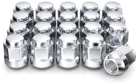 White Knight M12x1.5 Lug Nuts for Select Honda and Acura, Factory Style Chrome Radius Seat – WN20107-20AM (20 Pack)