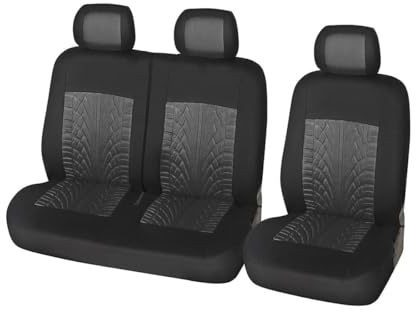 Adunsiaoto Housse De Siege Voiture Universelle, Housse De Siège De Camion 2+1, Housses Siège Voiture Simples Et Doubles, Auto Couvre Sieges Accessoires Interieur, pour avec Presque Toutes Voitures