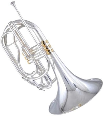 waldhorn instrument Versilberte Und Vergoldete Kolbenabdeckungen Tone Bb Marching Waldhorn
