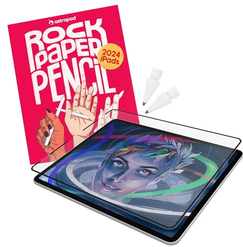 Astropad Rock Paper Pencil v2.0 - Papier Displayschutzfolie für iPad Pro 11 Zoll (M4, 2024) + Apple Pencil-Tips Ersatz 2 Pack