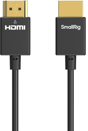 SMALLRIG Ultratunn HDMI 2,0-kabel 100 cm/3,28 fot (A till A), 4K superflexibel smal kabel, höghastighet, stöder 3D, 4K@60Hz, Ethernet – 4794