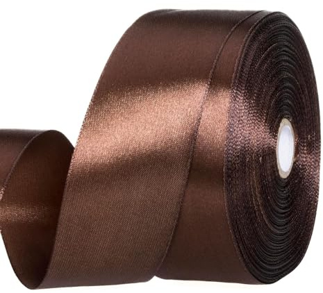 22.8M Breit Geschenkband Kaffee Breit Satinband Bänder 4cm Satinband