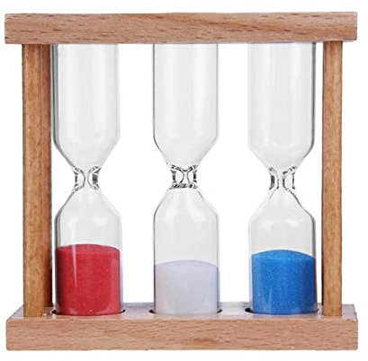 JVNALwnkv Sand Clock Timers ，Sand Timer for Hourglass Sand Timer 1/3/5 Minutes Wood Frame Hourglass Sandglass Sand Clock Timer for Children Brush Teeth Table Decor Birthday Gift Random Color