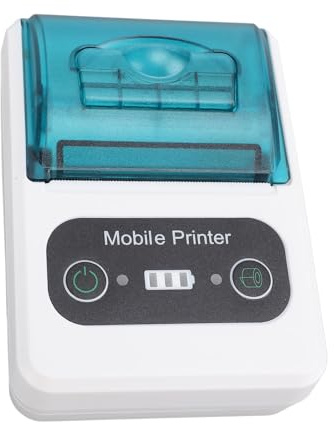 Bewinner Bluetooth-Thermo-Belegdrucker, 58-mm-Thermo-Versandetikettendrucker, Tragbare Kabellose Etikettenmaschine für Büro, Einzelhandel, Restaurant (Grün Weiß)