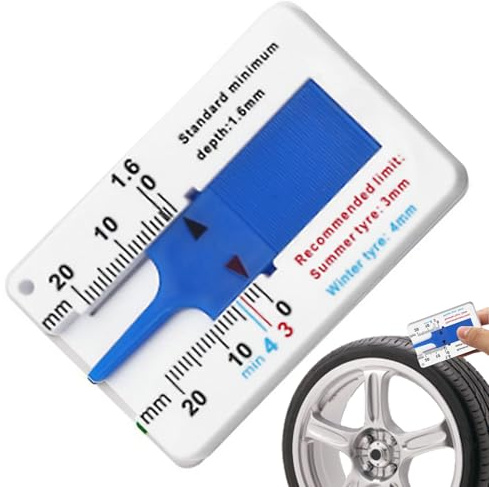 Reifenprofiltiefenmesser Kunststoff,0-20 Mm Profiltiefenmesser Für Reifen, Reifenprofil-tiefenmesser, Profilmesser Werkzeug Für Auto Reifen,Profile Depth Gauge Tread Depth Gauge Motorrad Fahrzeug Auto