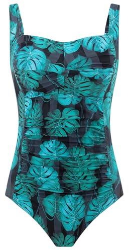 Aidotop Womens One Piece Swimsuit Tummy Control Swimwear with Retro Ruched Monokini Bathing Suits