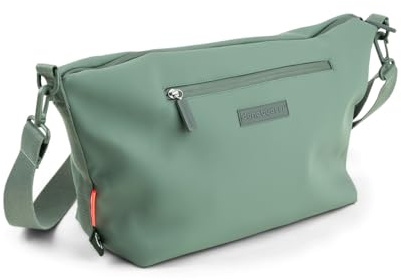 Done by Deer Kinderwagen Tasche – Wickeltasche Grün – Stroller Bag mit Haken für Kinderwagen, wasserabweisend, verstellbarer Schultergurt, viele Fächer, 10L – nachhaltig aus recyceltem Polyester