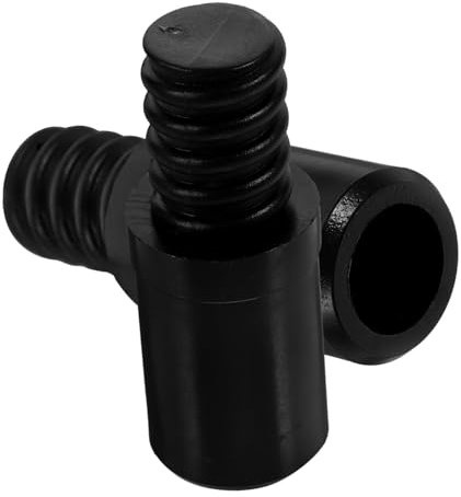 SEWOART Threaded Tip Replacement for Broom Poles 25mm Plastic Threaded Connector Adapter for Extension Pole Household Cleaning Tools 2pcs Black