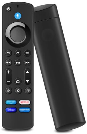 Telecomando di ricambio Smart TV Stick,telecomando vocale 4 Gen con 4 tasti di accesso rapido, compatibile con AMZ-Fire-TV s-tick/Cube/Lite/2 Gen/3 Gen/4K/4K MAX,per Insignia/Toshiba/Pioneer Smart TV