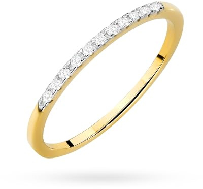 MARKO Goldring Damen 333 Echtgold mit Zirkonia – Verlobungsring Schmuckring Frauen – Gänseblümchen Ring – Wedding Ring – Damenring Gold – Echtgold Schmuck