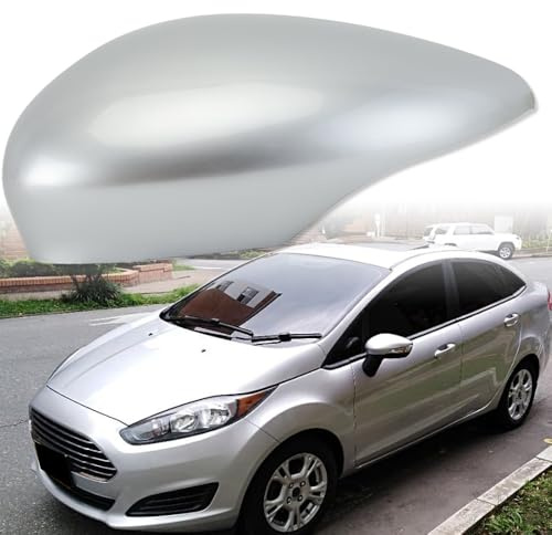 Left Silver Door Wing Mirror Cover Caps For Ford Fiesta MK7 2009-2017 | N/S Passenger Side, Mirror Casing