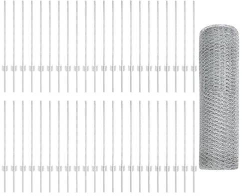 vidaXL Clôture avec poteaux Argent 0,8 x 100 m Acier, Clôture extérieure Durable pour Jardin et terrasse, barrière Personnalisable, Panneaux résistants aux intempéries