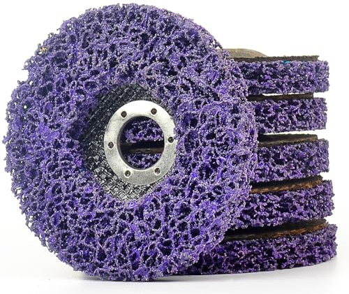 115mm/4.5inch Durable Strip Discs Stripping Wheel - Purple Poly Paint Removal Disc for Angle Grinder Clean and Remove Paint Coating Rust Welds Oxidation