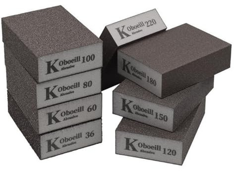 Cheetham 8-Pack Sponge Sanding Blocks, Multi-Grit (100 to 1000) Wet & Dry Reusable Sandpaper for Wood, Metal, Drywall, Paint, Plastic - Flexible Hand Sandpaper Blocks for Polishing & Finishing