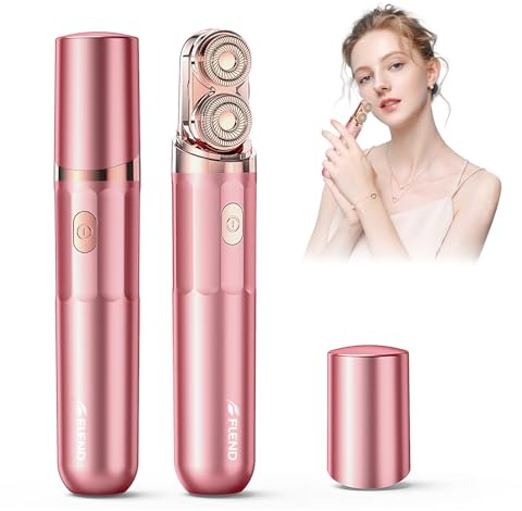 Facial Hair Remover for Women | Dual-Head Face Shaver Electric Hair Removal Device for Face,Lip, Chin | 2 Replacement Heads, Pink-1