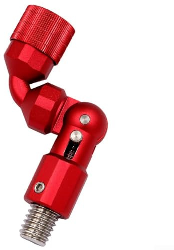 Jonikuper Fishing Landing Net Adapter, 12mm (/2 Inch) Folding Joint for Aluminum Alloy, Compatible with 12mm Thread, Red/Grey/Blue/Yellow(Red)