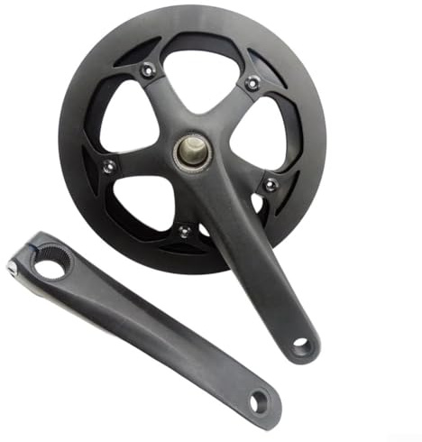 Oniissy Mountain For Bike Kurbelgarnitur, 170 mm, AL6061 Aluminiumlegierung, hohle Kurbel mit 42/46T schmalem, breitem Kettenblatt für 9/10/11-Gang, kompatibel mit Vierkantspindel-Fahrrädern (46T)
