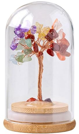 siduytin Glücksbäume Bonsai Innendekor Wohlstandsgeschenk Figur Skulptur zur Freude Dekoratives Schreibtisch Sammlerstück Glas Wohlstand Konferenzsäle Geldbaum Skulptur Fengshui Hausdekoration