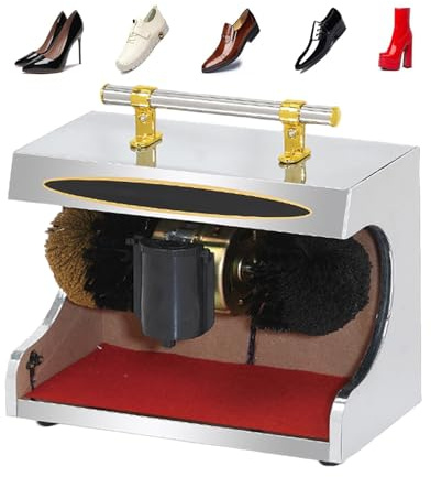 Electric Shoe Cleaner and Polisher with Automatic Brush for Leather Maintenance