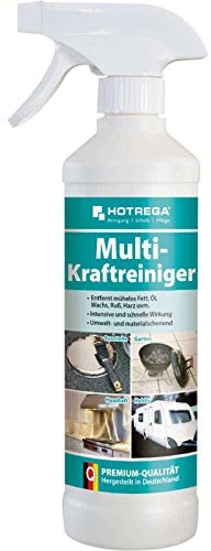 HOTREGA Multi-Kraftreiniger 500ml | Intensivreiniger gegen Fett & Öl | Gebrauchsfertiger Oberflächenreiniger für Küche, Auto & Werkstatt | Entfernt Ruß, Nikotin, Harz, Wachs sowie Kalkschleier