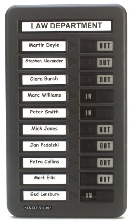 Indesign In/Out Board Single Column 10 Name W207xH360mm Ref WPIT10I | Ref WPIT10I