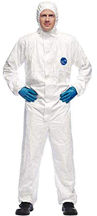 DuPont Tyvek 500 Xpert | Chemical Protective Clothing with Hood, Category III, Type 5-B and 6-B | Robust yet Lightweight | White | Size XXL
