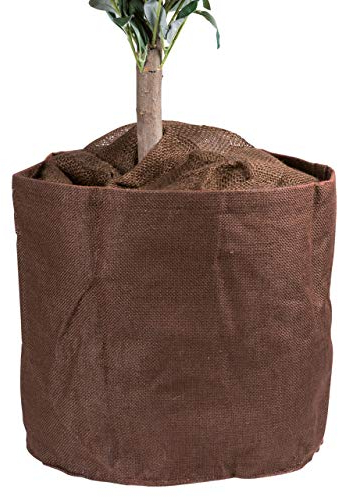 Videx-Winterschutz Jute-Übertopf braun, H: 35cm, B: 38cm