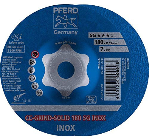 Pferd 64186180 Schleifscheiben CC-Grind-Solid 180 SG INOX