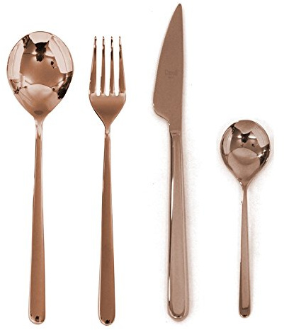 MEPRA Linea Bronzo Servizio, 24 Pezzi, Acciaio Inossidabile 18/10