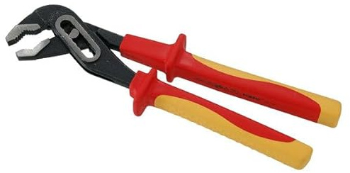Neilsen CT3965 10in / 250mm VDE Water Pump Pliers - Rated 1000V | Locking Slip-Joint | 50mm Capacity | Heavy Duty Combination Jaws | Ideal for Gripping Hexagonal Round & Square Objects