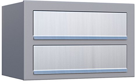 Boite aux Lettres, Design, Cube for Two grise/inox - Bravios