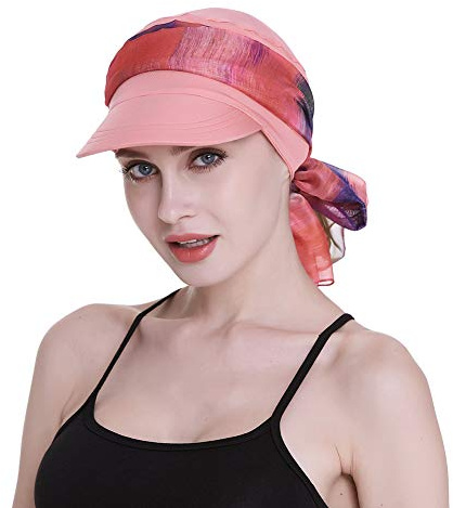 FocusCare Newsboy Cap für Frauen Chemo Kopfbedeckung mit Schals Geschenke Haarausfall Erhältlich das ganze Jahr
