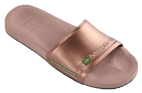 Havaianas Old Slide Brasil, Infradito Unisex - Adulto, Crocus Rose Golden Blush, 45/46 EU