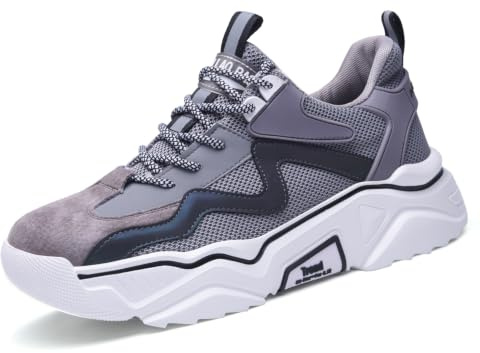 Annvia Safety Shoes for Men Women Steel Toe Cap Trainers Safety Trainers Breathable Anti-Smashing Puncture Proof Non Slip Ladies Work Shoes