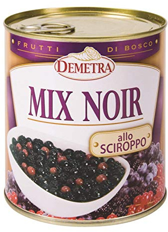 Frutti di bosco a sciroppo Mix Noir 900 gr. - Demetra