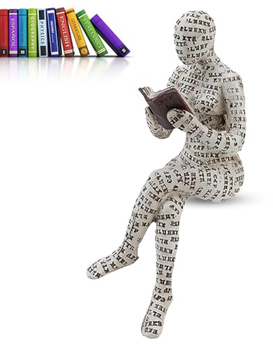 Estatuilla De Mujer Leyendo, Figuras Decorativas Decoracion Hogar, Estatuilla De Lectura Abstracta De Resina, Esculturas, Adornos De Estantería De Moldeado De Pulpa De Lectura Innovadora Para Mujer(F)