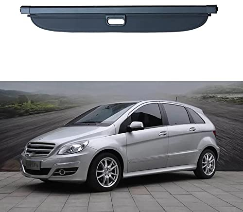 JZRH Auto Ausziehbar Kofferraum Schutz Abdeckung Kofferraumklappen Kofferraumabdeckung, für Mercedes-Benz B Class W245 B180 B200 2008-2011 Cargo Cover Ausziehbar Rollo,B200 -Black