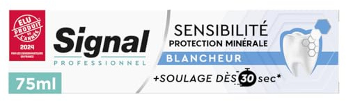 SIGNAL Professionelle Zahnpasta Sensitivity Schutz Mineralweiß – 88% Inhaltsstoffe natürlichen Ursprungs – Tube 75 ml