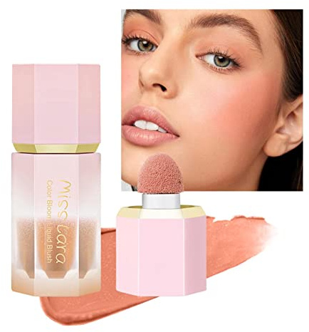 Maquillaje Líquido Contorno | Colorete líquido impermeable no graso con esponja,Cosméticos mejillas para arreglar la piel brillante, colorete líquido para la vida diaria, viajes Maodom