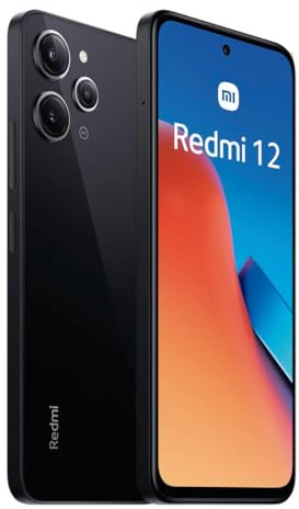 XIAOMI Redmi 12 Handy, 90Hz 6.79 FHD DotDisplay 8+128GB Android Smartphone mit MediaTek Helio G88 Prozessor und 50MP AI Triple Kamera, 5000mAh Battery IP53 Staub und Spritzwassergeschützt (Schwarz)