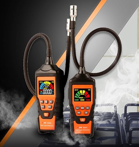 QDTimes 822C 822D lpg Gas Leak Detector Analyzer Combustible Flammable Natural Air Tester Visible Audible Alarm Smart Sensor(VICTOR 822D)